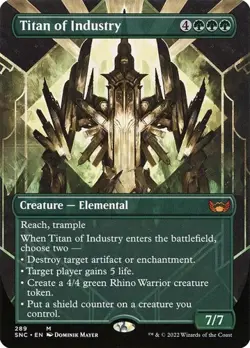Titan of Industry - Extended Art Streets of New Capenna NM MTG - Image 1