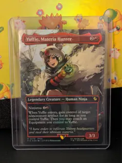 Yuffie, Materia Hunter (Borderless) (Chocobo Track Foil) Commander: Final... - Image 1