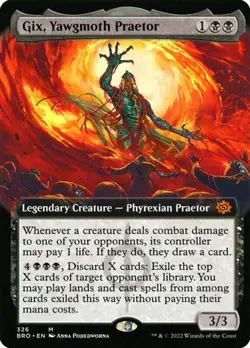 Gix, Yawgmoth Praetor - Extended Art BRO NM MTG - Image 1