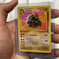 Pokemon Golem 36/62 | Fossil Set 1st Edition Uncommon LP+ Pokemon Vintage WOTC - Image 2