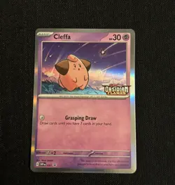 Pokemon TCG Cleffa SVP 037 Promo Pre Release Obsidian Flames Stamped Holo NM/M - Image 2