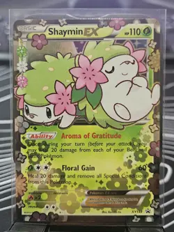 Pokemon 2016 Shaymin Ex XY148 Black Star Promo Full Art Holo Rare LP - Image 1