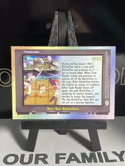 Pokemon TCG 2000 Topps Series 2 TV Animation Ed EP20 Bye, Bye Butterfree Blue - Image 5