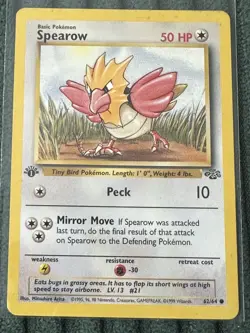Pokemon Jungle 1st Edition Spearow 62/64 - Image 1