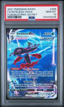 Pokemon TCG Fusion Strike Inteleon VMAX Alternate Art 266/264 Psa 10 - Image 1