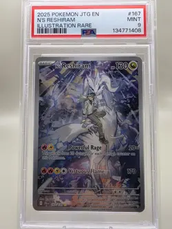 PSA 9 Pokemon TCG N's Reshiram 167/159 Sv09: Journey Together Illustration - Image 1