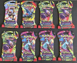 Pokemon TCG Phantasmal Flames Mega Evolution | 8 Sleeved Booster Pack Lot Sealed - Image 1