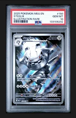 2025 POKEMON MEG EN-MEGA EVOLUTION ILLUSTRATION RARE #150 STEELIX PSA 10 - Image 1