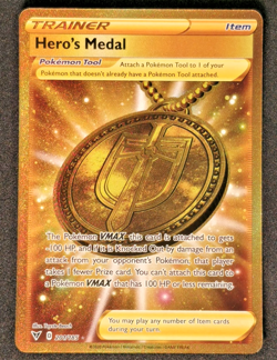 Pokemon TCG Hero's Medal Vivid Voltage 201/185 Holo Secret Rare NM - Image 1