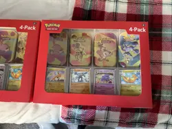 Scarlet & Violet 151 Mini Tins 4 Pack SAMS CLUB SEALED Pokemon TCG x2 - Image 2