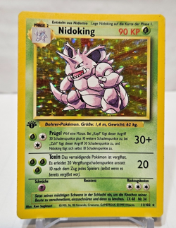 Nidoking 11/102 Holo Rare 1st Edition Base Set GERMAN Pokemon 7322 - Image 1