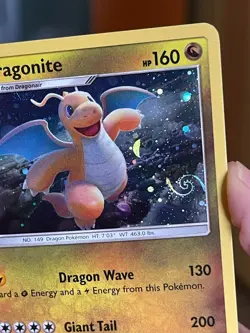 POKEMON DRAGONITE 96/149 RARE COSMOS HOLOFOIL WITH HD GALAXY SWIRL SUN & MOON NM - Image 2