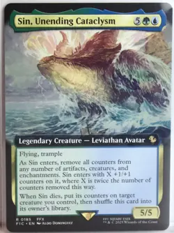 Sin, Unending Cataclysm [New, Near Mint] Extended Art {Final Fantasy MTG} - Image 1