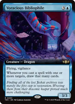 Voracious Bibliophile (Extended Art) [Tarkir: Dragonstorm Commander] Near Mint - Image 1
