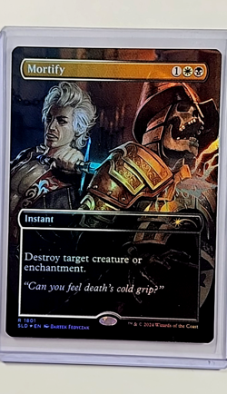 2024 MTG Magic the Gathering SLD Secret Lair Drop Borderless Foil #1801 Mortify - Image 1