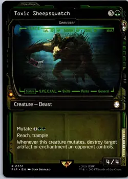 Toxic Sheepsquatch - Gemrazer (Showcase) R Universes Beyond: Fallout 351 NM - Image 1
