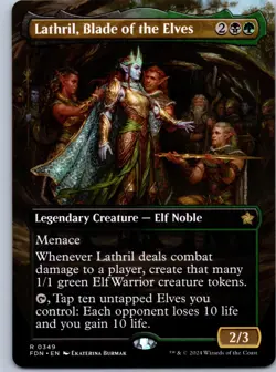 Lathril, Blade of the Elves (Borderless) R Foundations 349 NM - Image 1