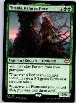 Titania, Nature's Force M Commander: Duskmourn: House of Horror 202 NM - Image 1