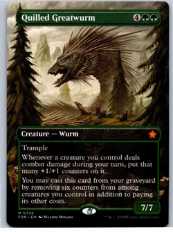 Quilled Greatwurm (Borderless) M Foundations 339 NM - Image 1