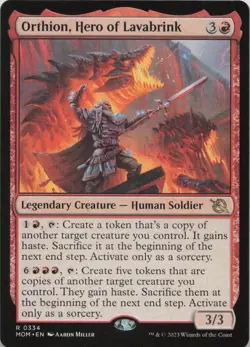 Orthion, Hero of Lavabrink R March of the Machine 334 - LP MTG - Image 1