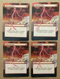 Lightning Bolt (M11) ALTERED playset of Four (4) extended art hand painted! - Image 1