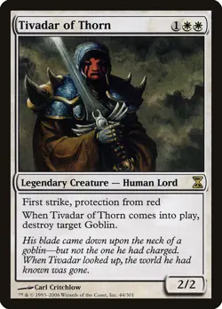 Tivadar of Thorn 44 Rare Time Spiral TSP MTG - Image 1
