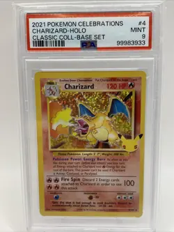 2021 Pokemon Celebrations Charizard #4 HOLO Classic Collection - PSA 9 - Image 1