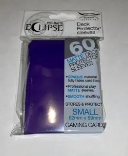 Ultra Pro Eclipse ProMatte Royal Purple Deck Protector Sleeves (60ct) Small Size - Image 1