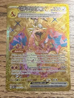 Pokemon TCG Charizard EX Hyper Rare Holo Gold Card 228/197 Sv03: Obsidian Flames - Image 1