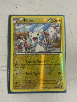 Pokemon Card Minun 32/111 XY - Furious Fists Reverse Holo - Image 1