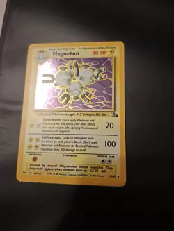 Pokemon TCG Magneton Fossil Card 26/62 Unlimited Non-Holo Rare - Image 1