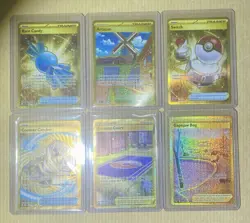 Huge Pokemon TCG 6 Card Secret Rare Trainer Lot All Cards NM - Image 1