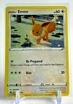 Eevee SWSH190 Pokemon Card Brilliant Stars 2022 Black Star Holo Promo NM - Image 1