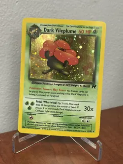 Pokemon Dark Vileplume Holo Rare Vintage Card 13/82 LP-MP Condition - Image 1