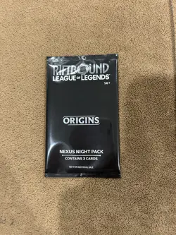 Riftbound Origins Nexus Night Pack Sealed English 3-Card Pack - Image 1