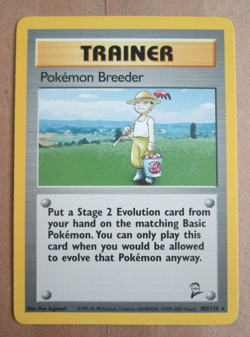 Pokemon Breeder - 105/130 - Rare Non-Holo WOTC TCG-Base Set 2 Pokemon Card - Image 1