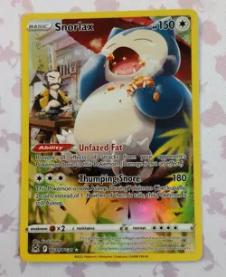 Snorlax TG10/TG30 SWSH Lost Origin Trainer Gallery Holo Pokemon TCG Card - Image 1