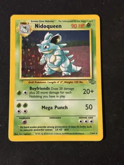 Nidoqueen 7/64 Holo Rare Unlimited Card WotC Pokemon Jungle 7/64 - Image 1