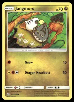 Jangmo-o 161/236 Cosmic Eclipse Pokemon TCG trading card - Image 1