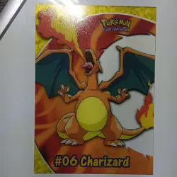 2000 Topps Pokemon TV Animation Series PC3 Charizard Clear Card - Image 1