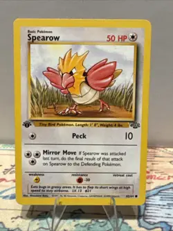 Pokemon TCG Jungle Spearow Card 62/64 Regular Common 1st Edition - Image 1