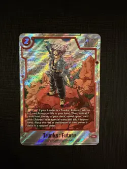 Trunks : Future SB02-010 Alternate Art Manga Booster 02 Dragon Ball Card NM - Image 1
