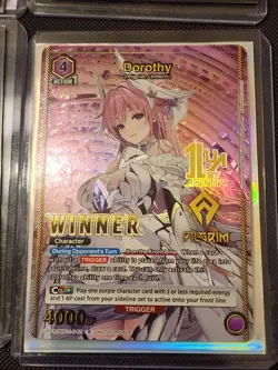 Union Arena Winner Foil Cards TCG 1st Anniversary Stamped Dorothy, C.C, Asuna - Image 2