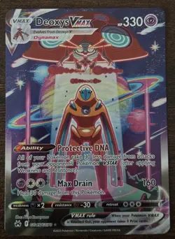 Pokemon Deoxys VMAX Ultra Rare TCG Card Crown Zenith: Galarian Gallery GG45/GG70 - Image 1