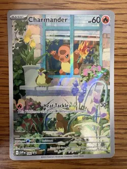 Pokemon Charmander TCG Scarlet & Violet Promo 044 Full Art Holo Card - Image 1