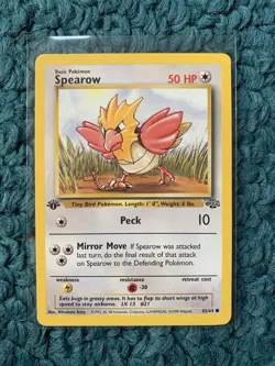 1st Edition SPEAROW 62/64 Jungle Set - Pokemon WOTC Vintage Card - LP - Image 1