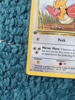 1st Edition SPEAROW 62/64 Jungle Set - Pokemon WOTC Vintage Card - LP - Image 3