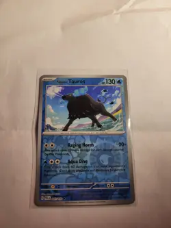 Paldean Tauros 041/193 Reverse Holo Pokemon Card TCG Cards Collecting - Image 1