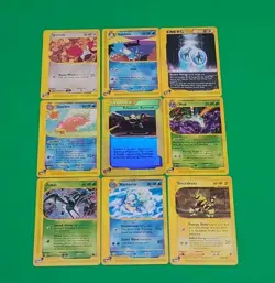 Pokemon TCG X9 E-Reader Series Cards 1 Holo 2 Rares Aquapolis Expediti Skyridge - Image 2