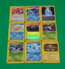 Pokemon TCG X9 E-Reader Series Cards 1 Holo 2 Rares Aquapolis Expediti Skyridge - Image 3
